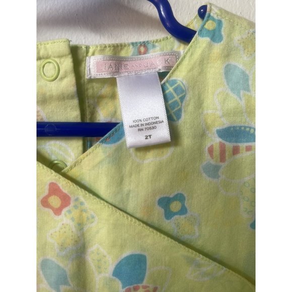 EUC Janie & Jack 2T Swimsuit Cover Green And Floral‎ - Picture 4 of 5